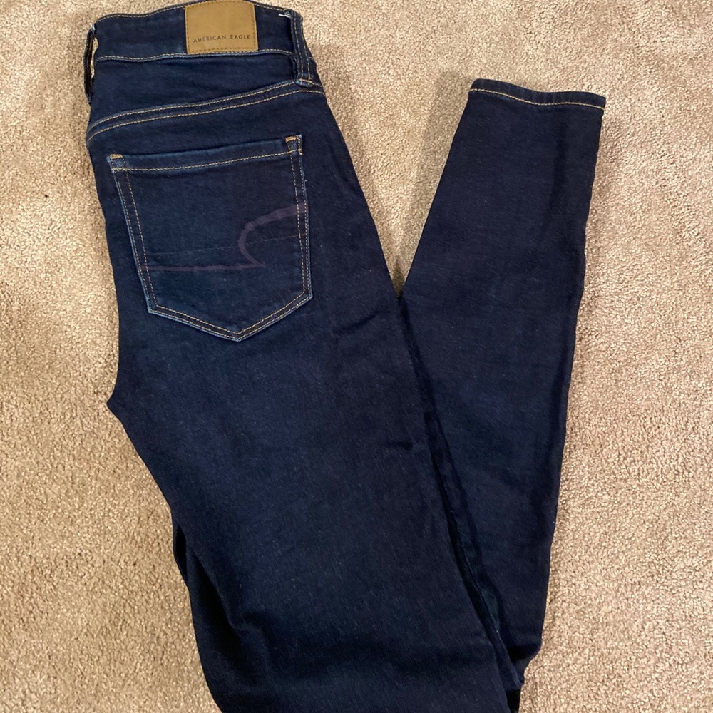 Dark blue jeans